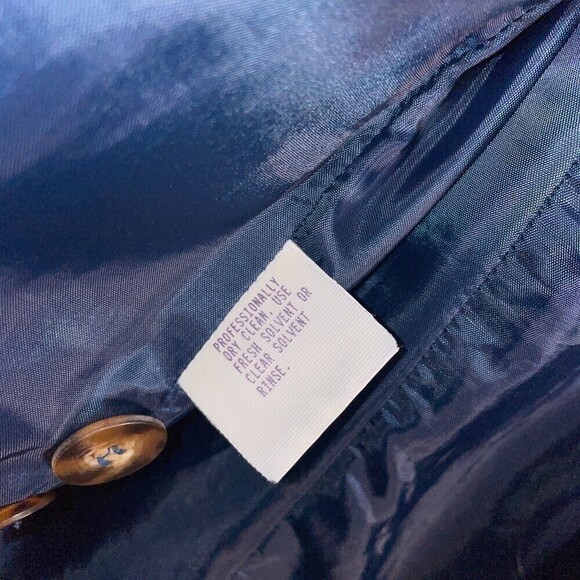 VINTAGE Eddie Bauer Women's Blazer Jacket 100% Wool Blue Plaid Size Medium - Picture 4 of 10